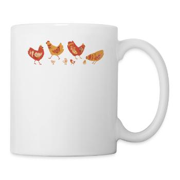 Huhn Hühner - Tasse - Weiß - Rechts
