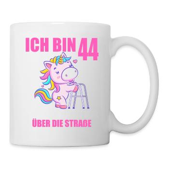Ich bin 44 Bitte helfen Sie mir über Straße - Tasse - Weiß - Rechts