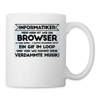 Informatiker Informatik Programmierer Nerd Geek - Tasse - Weiß - Rechts
