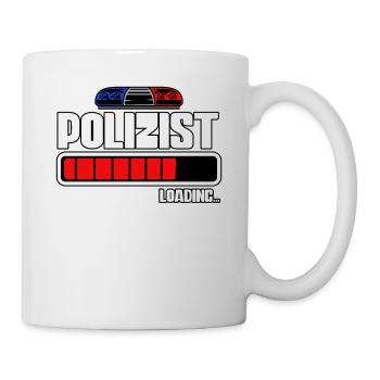 Polizist Loading Polizei - Tasse - Weiß - Rechts