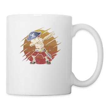 Halloween Dabbing Pirate Squelette Drôle Dab Danse - Mug blanc - blanc - Droite