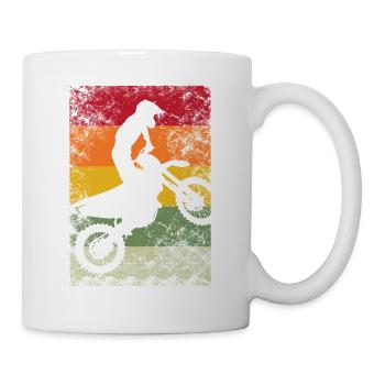 Motocross Dirtbike Dirt Bike Cross Fahrer Braap - Tasse - Weiß - Rechts