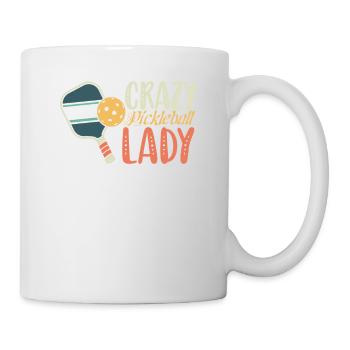 Crazy Pickleball Lady Drôle Pickleball Player Jeu de mots - Mug blanc - blanc - Droite