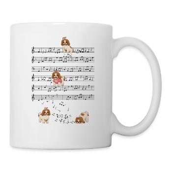 Shih Tzu Dog Music Sheet Music Gift - Mug - white - Right