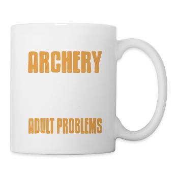 Just Want To Play Archery & Ignore Problems - Mug - white - Right
