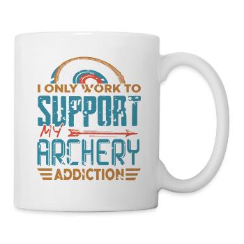 I Only Work To Support My Archery Addiction - Mug - white - Right