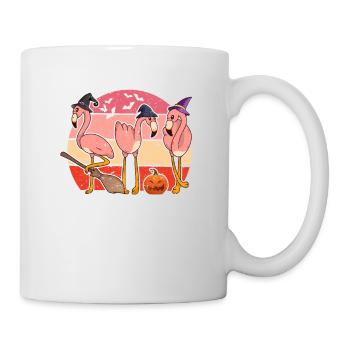 Drôle de Flamingo Lover Halloween Party Fan - Mug blanc - blanc - Droite