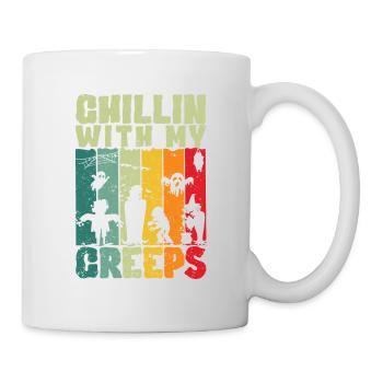 Chillin avec mon monstre d’Halloween vampire creeps - Mug blanc - blanc - Droite
