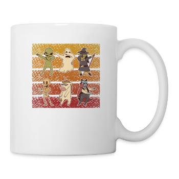 Dabbing Skelett Monster Halloween Dracula Geist - Tasse - Weiß - Rechts