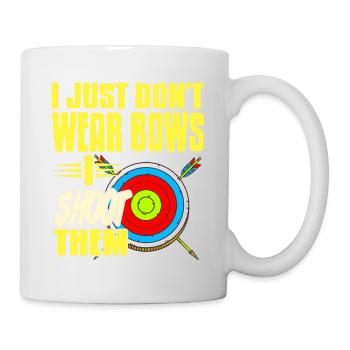 I Just Don't Wear Bows I Shoot Them Archery - Mug - white - Right