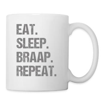 Mangez du sommeil Braap Répéter Drôle Dirt Bike Motocross - Mug blanc - blanc - Droite