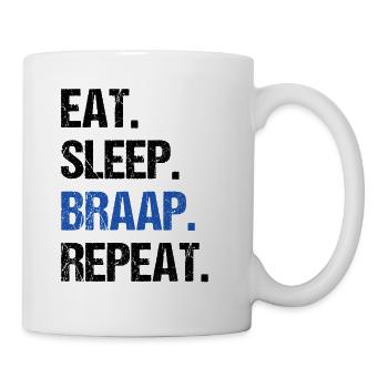 Mangez du sommeil Braap Répéter Drôle Dirt Bike Motocross - Mug blanc - blanc - Droite