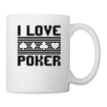 I love poker - Mug - white - Right