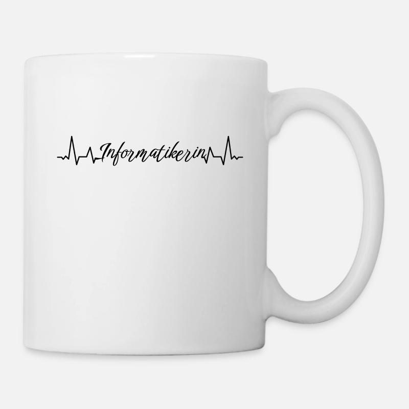 Programmierer Herzschlag Informatikerin - Tasse - Weiß