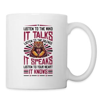 Wind Talks Silence Speaks Heart Knows Indians - Mug - white - Right
