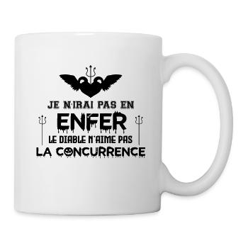 JE N'IRAI PAS EN ENFER - Mug blanc - blanc - Droite