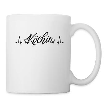 Koch Herzschlag Hobby Köchin - Tasse - Weiß - Rechts