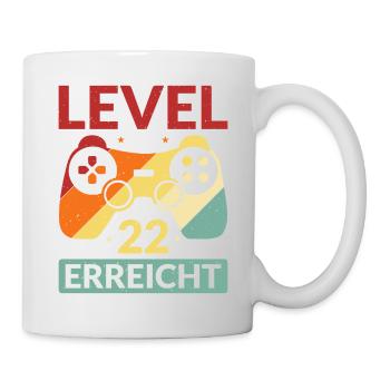 Level 22 Erreicht Gamer - Tasse - Weiß - Rechts