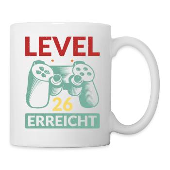 Level 26 Erreicht Gamer - Tasse - Weiß - Rechts