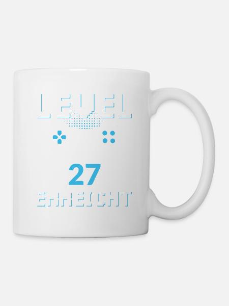 Level 27 Erreicht Gamer - Tasse - Weiß