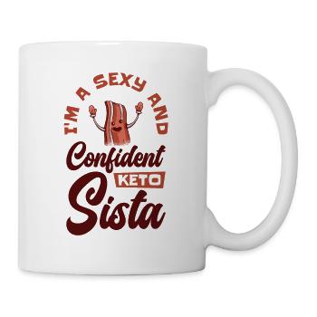 Keto Diet Sexy Self-Confident Régime cétogène - Mug blanc - blanc - Droite