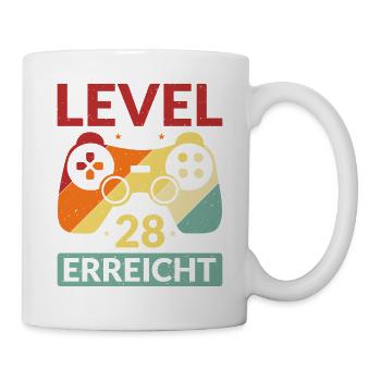 Level 28 Erreicht Gamer - Tasse - Weiß - Rechts