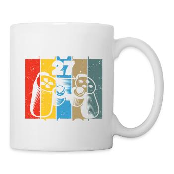 Level 27 Erreicht Gamer - Tasse - Weiß - Rechts
