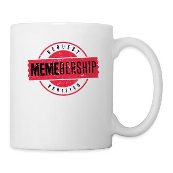 Social Media Meme Mitgliedschaftsantrag - Tasse - Weiß - Rechts
