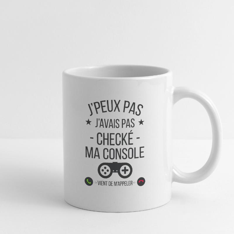 je peux pas j'avais checké ma console Mug blanc