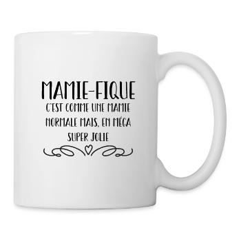MAMIE-Fiquec'est comme une mamie normale - Mug blanc - blanc - Droite