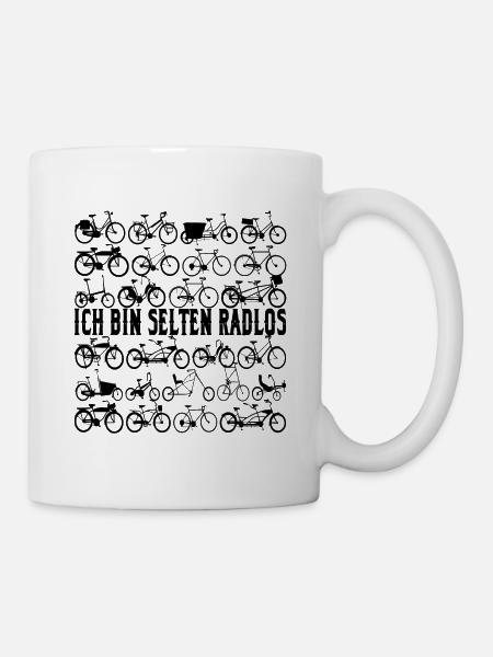 Ich Bin Selten Radlos - Fahrrad Spruch - Tasse - Weiß