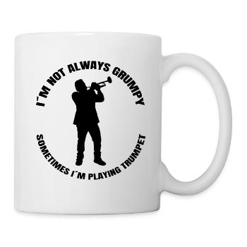 Trompete lustiger Instrument Musiker Spruch Musik - Tasse - Weiß - Rechts
