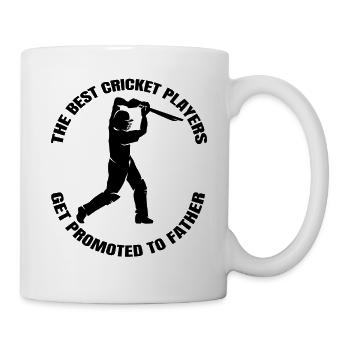 Kricket Spruch Vater Kricketfan Papa Team Cricket - Tasse - Weiß - Rechts