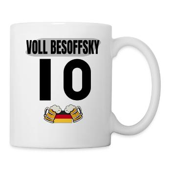 Fußball Trikot Lustig Nummer 10 - Tasse - Weiß - Rechts