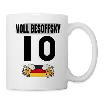 Fußball Trikot Lustig Nummer 10 - Tasse - Weiß - Rechts