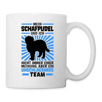 Schafpudel und Ich zotthaariger Hütepudel - Tasse - Weiß - Rechts