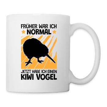 Kiwi Vogel früher war ich normal Neuseeland - Tasse - Weiß - Rechts