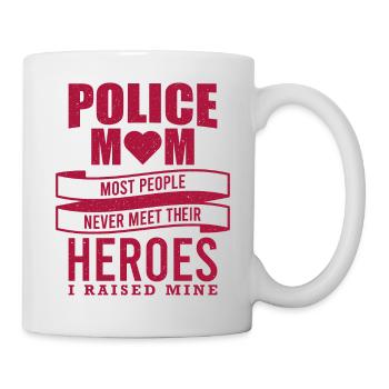 Policier Mère Police Maman La plupart des gens ne se rencontrent jamais - Mug blanc - blanc - Droite