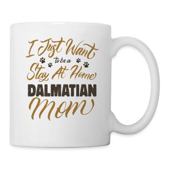 Restez à la maison Maman dalmate - Mug blanc - blanc - Droite