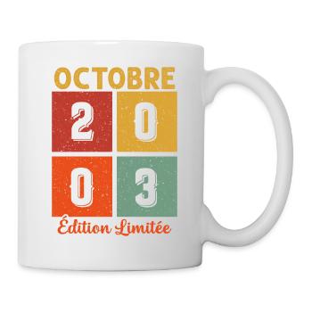 Octobre 2003 Vintage - Mug blanc - blanc - Droite
