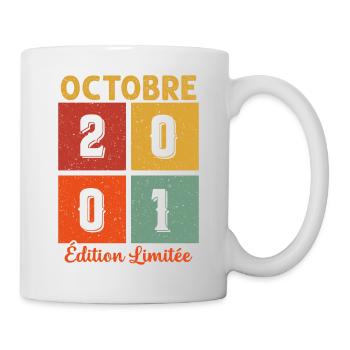 Octobre 2001 Vintage - Mug blanc - blanc - Droite