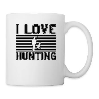I love hunting - Mug - white - Right