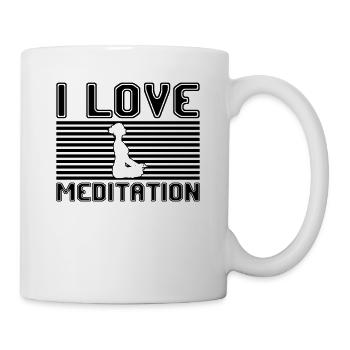 J’adore la méditation - Mug blanc - blanc - Droite