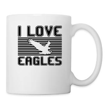 I love eagles - Tasse - Weiß - Rechts