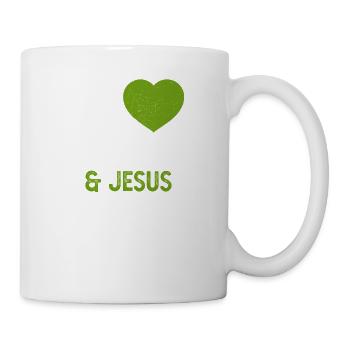 Ich liebe Gurken Jesus Lustige Gurke Liebhaber Zitat Spaß - Tasse - Weiß - Rechts