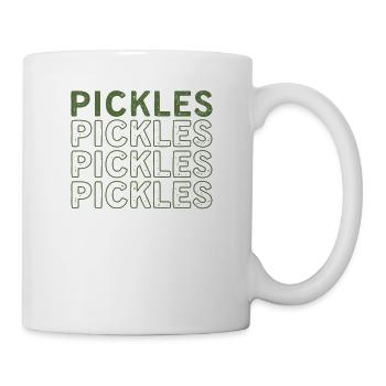 Lustige Gemüsegurken Retro Grüne Gurken Humor - Tasse - Weiß - Rechts