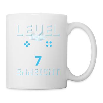 Level 7 Erreicht Gamer - Tasse - Weiß - Rechts