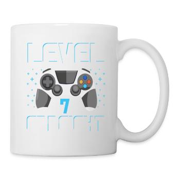 Level 7 Erreicht Gamer - Tasse - Weiß - Rechts
