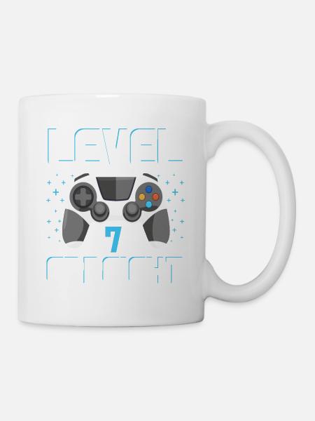 Level 7 Erreicht Gamer - Tasse - Weiß