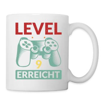 Level 9 Erreicht Gamer - Tasse - Weiß - Rechts